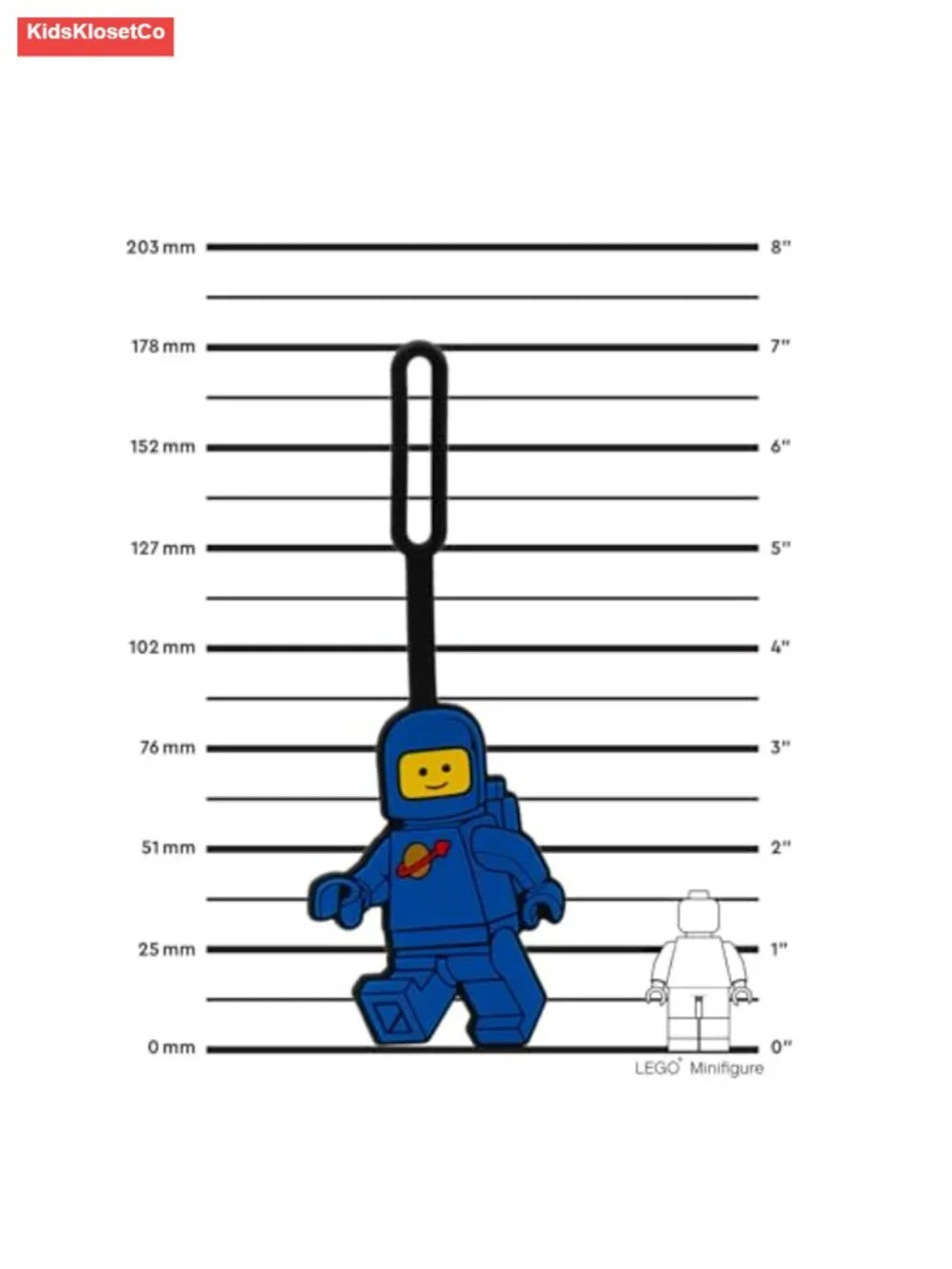 LEGO Spaceman Silicone Bag Tag Travel Luggage Accessory Officially Licensed